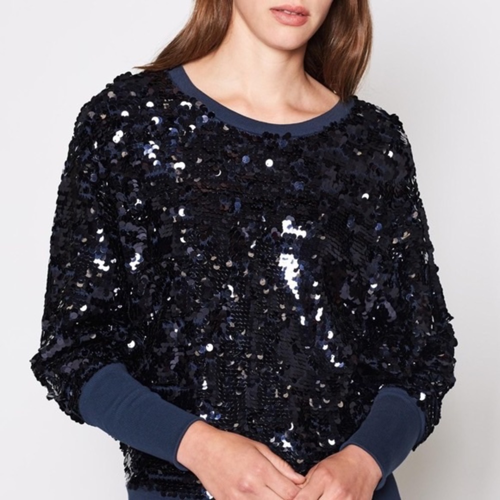 Joie Aldwyn Sequined Sweatshirt Top